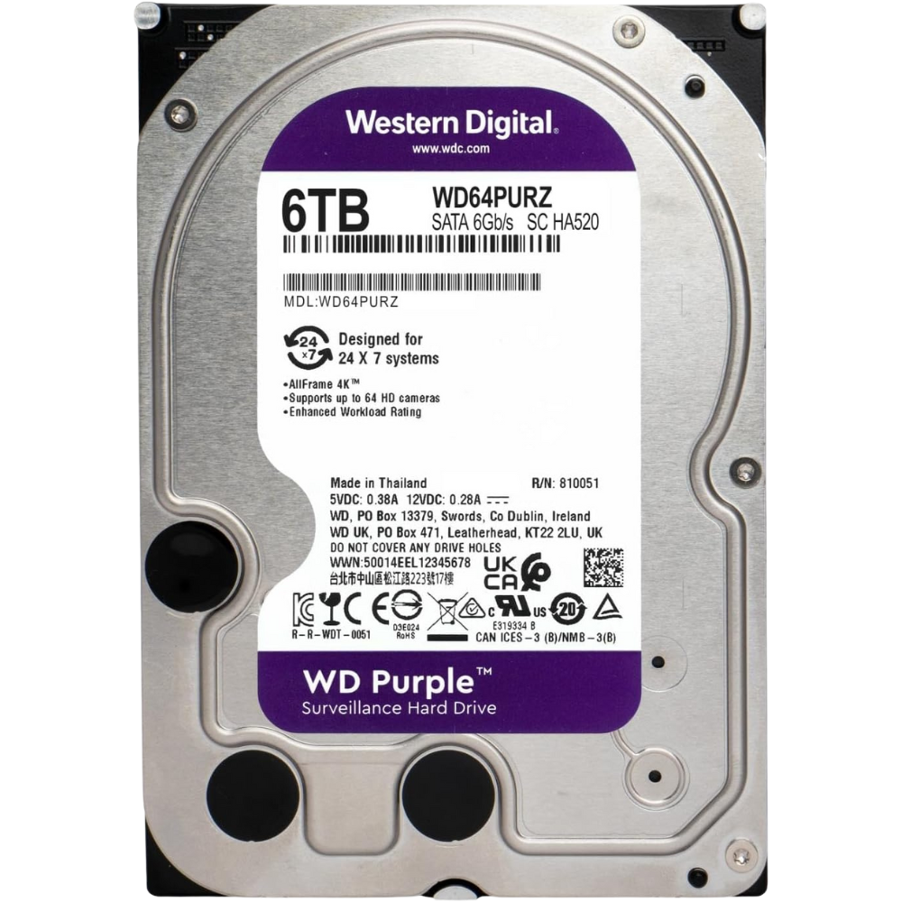 Western Digital Disco rígido interno de vigilância WD Purple de 6 TB - Miniatura 2