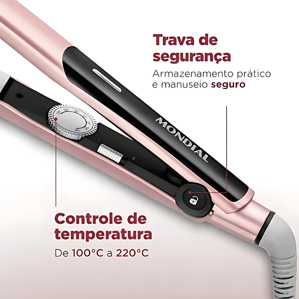 Mondial Prancha Alisadora Bivolt - Miniatura 4