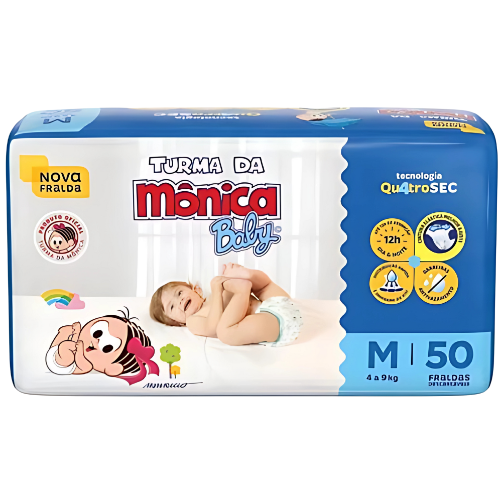 Fralda Turma da Mônica Baby M Mega - Miniatura 1