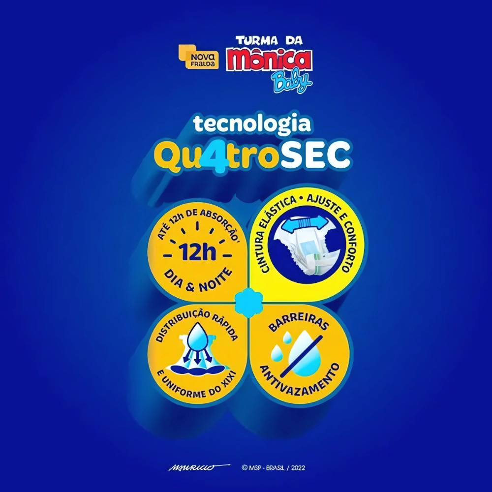 Fralda Turma da Mônica Mega Pacote G - Miniatura 3