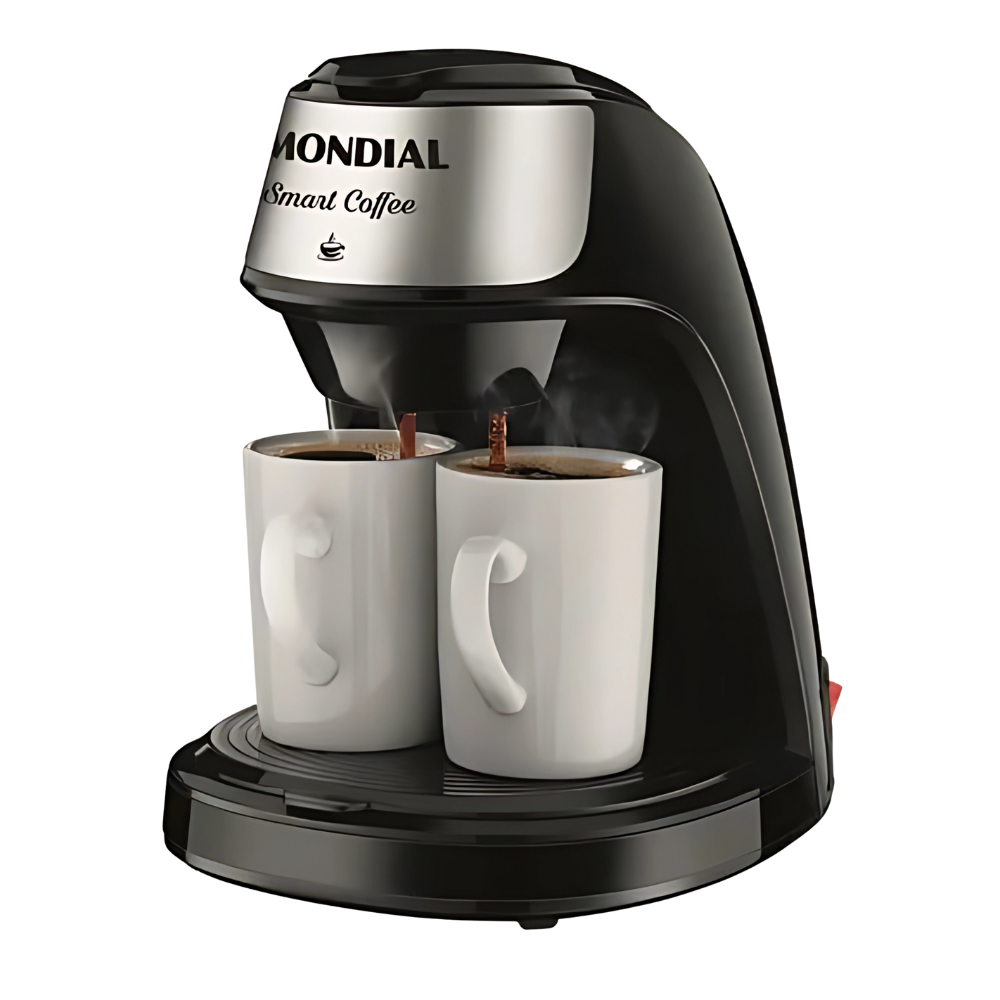 Cafeteira Elétrica Mondial 2 Xícaras Smart Coffee C-42-2x-Bi 500w Preta 127v