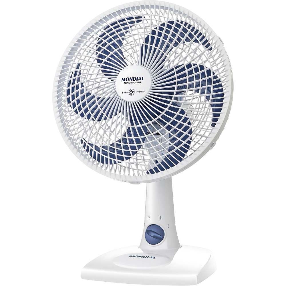 Ventilador de Mesa MONDIAL 127V, 30cm, 6 pás, Super Power